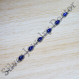 Anniversary Gift Jewelry 925 Sterling Silver Lapis Lazuli Gemstone Bracelet SJWBR-432