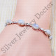 925 sterling silver handmade jewelry rainbow moonstone gemstone bracelet SJWBR-1