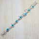 turquoise gemstone wholesale jewelry 925 sterling silver fine bracelet SJWBR-11