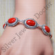 925 sterling solid silver jewelry Coral gemstone handmade bracelet SJWBR-21