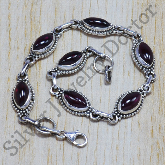 wholesale garnet gemstone jewelry 925 sterling silver new bracelet SJWBR-29