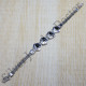 black onyx gemstone 925 sterling silver wholesale jewelry bracelet SJWBR-35