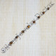 wholesale 925 sterling solid silver jewelry tiger eye gemstone bracelet SJWBR-47