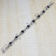 Black Onyx Gemstone Jewelry 925 Sterling Silver Handmade Bracelet SJWBR-54