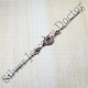 925 Sterling Silver Ruby And Zircon Gemstone Jewelry Handmade Bracelet SJWBR-56