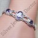 Amethyst 925 Sterling Silver Gemstone Jewellery Branded Bracelet SJWBR-66