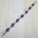 Amethyst Gemstone 925 Sterling Silver Wholesale Price Jewelry Bracelet SJWBR-77