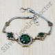 Emerald And Zircon Gemstone 925 Sterling Silver Jewelry Wholesale Bracelets SJWBR-79