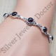 Garnet Gemstone 925 Sterling Silver Handmade Jewelry Bracelet SJWBR-85