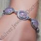 925 Sterling Silver Rose Quartz Gemstone Handmade Jewelry Bracelet SJWBR-86
