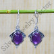 Amazing Look Amethyst Gemstone 925 Sterling Silver Jewelry Earrings SJWE-608
