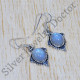 Semi Precious Jewelry Rainbow Moonstone 925 Sterling Silver Earrings SJWE-616