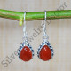 Carnelian Gemstone Factory Direct Jewelry 925 Sterling Silver Earrings SJWE-625