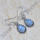 925 Sterling Silver Jewelry Rainbow Moonstone Beautiful Earrings SJWE-632