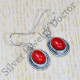 Coral Gemstone 925 Sterling Silver Amazing Look Jewelry Earrings SJWE-643