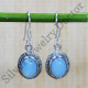 Blue chalcedony Gemstone Ancient Look Jewelry 925 Sterling Silver Earrings SJWE-645