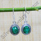 Classic Look Jewelry Emerald Gemstone 925 Sterling Silver Earrings SJWE-652