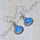 Blue Chalcedony Gemstone 925 Sterling Silver Antique Look Jewelry Earrings SJWE-658