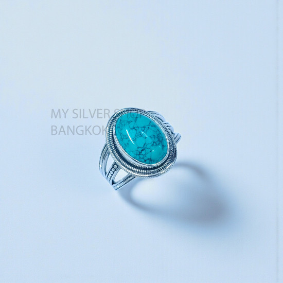 Turquoise 925 Sterling Silver Ring (MYSBR-243) Turquoise 925 Sterling Silver Ring (MYSBR-243)