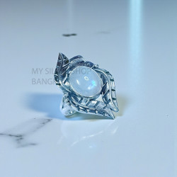 Moonstone 925 Sterling Silver Ring (MYSBR-246)
