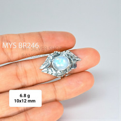 Moonstone 925 Sterling Silver Ring (MYSBR-246)