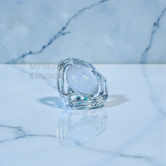 Rose Quartz 925 Sterling Silver Ring (MYSBR-247) Rose Quartz 925 Sterling Silver Ring (MYSBR-247)