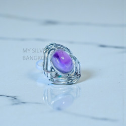 Amethyst 925 Sterling Silver Ring (MYSBR-249)