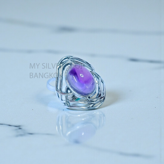 Amethyst 925 Sterling Silver Ring (MYSBR-249) Amethyst 925 Sterling Silver Ring (MYSBR-249)