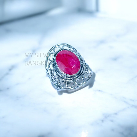 Ruby 925 Sterling Silver Ring (MYSBR-254) Ruby 925 Sterling Silver Ring (MYSBR-254)