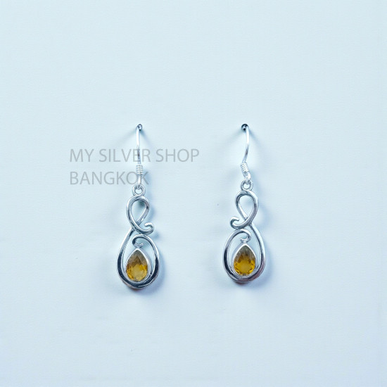 Citrine 925 Sterling Silver Earrings (MYSE-166) Citrine 925 Sterling Silver Earrings (MYSE-166)