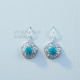 Turquoise 925 Sterling Silver Earrings (MYSE-167) Turquoise 925 Sterling Silver Earrings (MYSE-167)