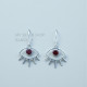 Garnet 925 Sterling Silver Earrings (MYSE-176) Garnet 925 Sterling Silver Earrings (MYSE-176)