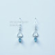 Blue Topaz 925 Sterling Silver Earrings (MYSE-177) Blue Topaz 925 Sterling Silver Earrings (MYSE-177)