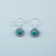 Emerald 925 Sterling Silver Earrings (MYSE-180) Emerald 925 Sterling Silver Earrings (MYSE-180)