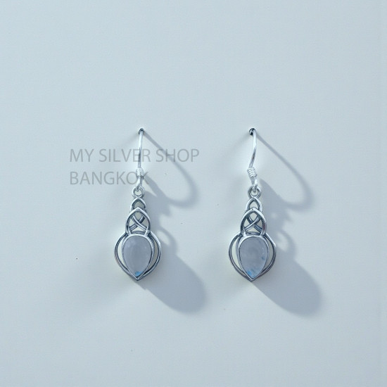 Moonstone 925 Sterling Silver Earrings (MYSE-184)