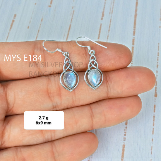 Moonstone 925 Sterling Silver Earrings (MYSE-184)