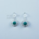 Emerald 925 Sterling Silver Earrings (MYSE-189) Emerald 925 Sterling Silver Earrings (MYSE-189)