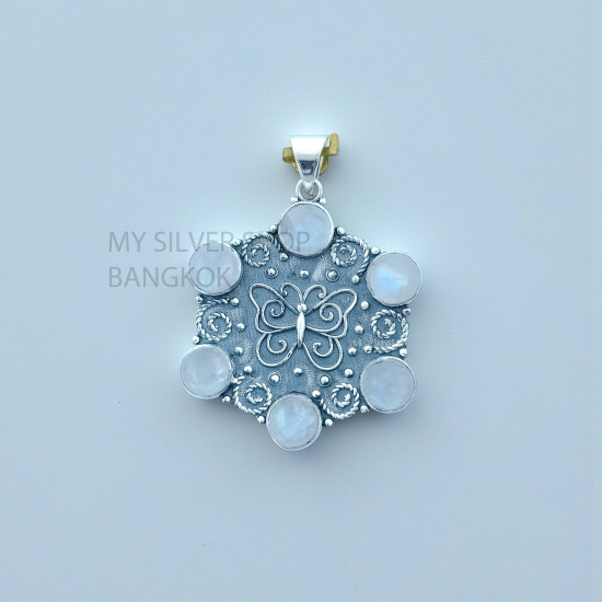 Moonstone 925 Sterling Silver Pendant (MYSP-268) Moonstone 925 Sterling Silver Pendant (MYSP-268)