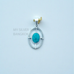 Turquoise 925 Sterling Silver Pendant (MYSP-269)