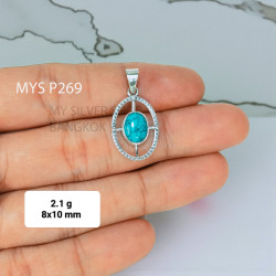 Turquoise 925 Sterling Silver Pendant (MYSP-269)