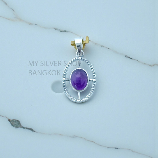 Amethyst 925 Sterling Silver Pendant (MYSP-270) Amethyst 925 Sterling Silver Pendant (MYSP-270)