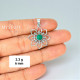 Emerald 925 Sterling Silver Pendant (MYSP-271) Emerald 925 Sterling Silver Pendant (MYSP-271)
