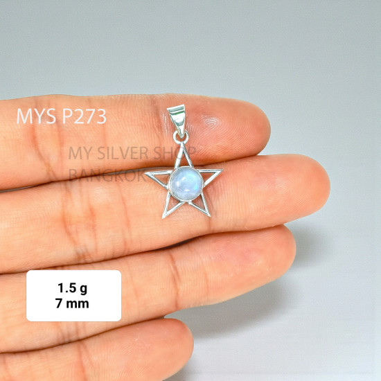 Moonstone 925 Sterling Silver Pendant (MYSP-273) Moonstone 925 Sterling Silver Pendant (MYSP-273)