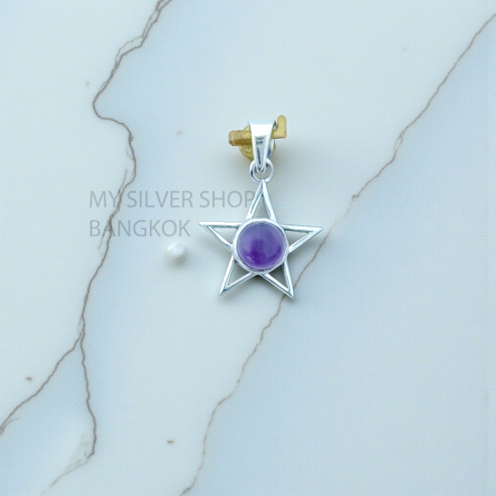 Amethyst 925 Sterling Silver Pendant (MYSP-274) Amethyst 925 Sterling Silver Pendant (MYSP-274)
