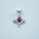 Ruby 925 Sterling Silver Pendant (MYSP-275) Ruby 925 Sterling Silver Pendant (MYSP-275)