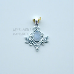 Moonstone 925 Sterling Silver Pendant (MYSP-276)