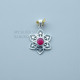 Ruby 925 Sterling Silver Pendant (MYSP-277)