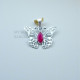 Ruby 925 Sterling Silver Pendant (MYSP-279)
