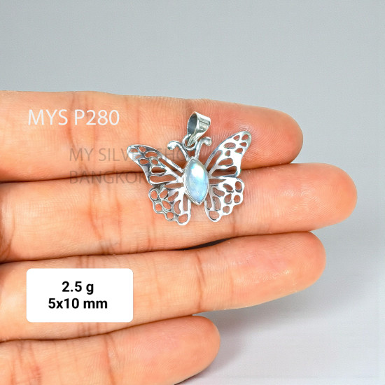 Moonstone 925 Sterling Silver Pendant (MYSP-280) Moonstone 925 Sterling Silver Pendant (MYSP-280)