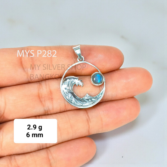 Labradorite 925 Sterling Silver Pendant (MYSP-282) Labradorite 925 Sterling Silver Pendant (MYSP-282)